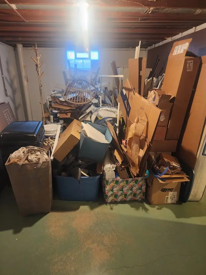 Roll-off dumpster container at job site for 4 Yard Dumpster Rental in DeFuniak Springs